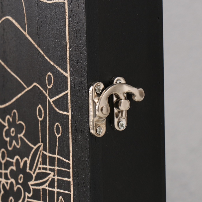 Ключница настенная «Горы. Закат», дерево, 6 крючков, 6×22×30 см