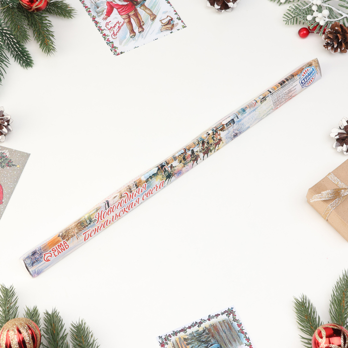 Бенгальские огни золотые «Новогодние», 3 шт., 40 см, горение 80 сек.