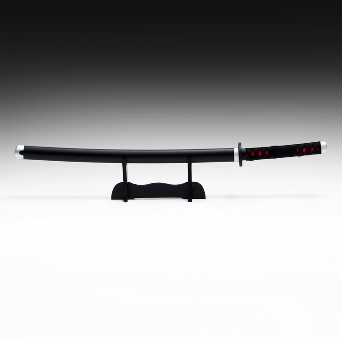 Макет оружия «Сувенирная катана на подставке. Танзи», 75 см, клинок 48 см, чёрная