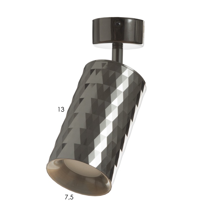 Спот «Андри» GU10 черный хром 7.5×7.5×20 см