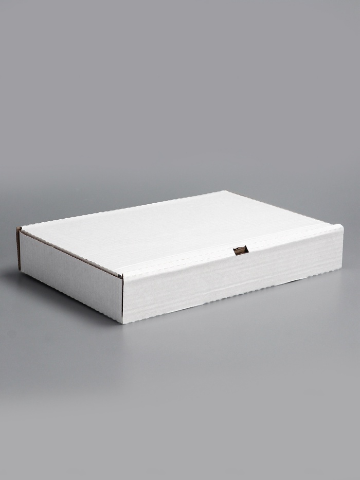 Коробка для пирога и пиццы, белая, 39×25×6 см