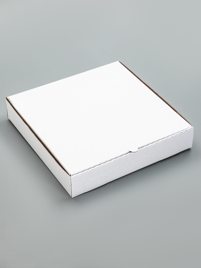 Коробка для пиццы, белая, 32×32×6 см