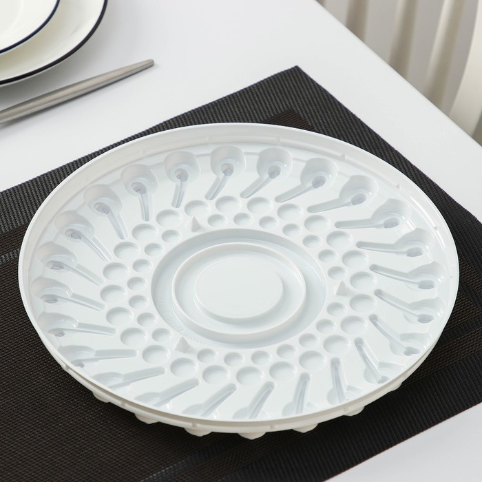 Дно для тортницы пластиковое одноразовое ПР-Т-1430, 25×13 см, внутренний 22×11.7 см, белое, 160 шт./уп