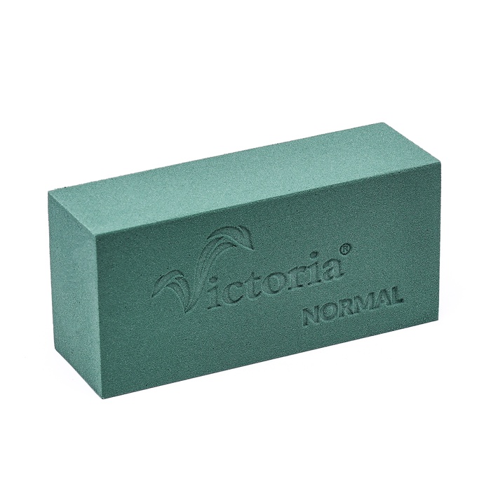 Губка флористическая для живых цветов, букетов «Виктория» кирпич, 23×11×8 см