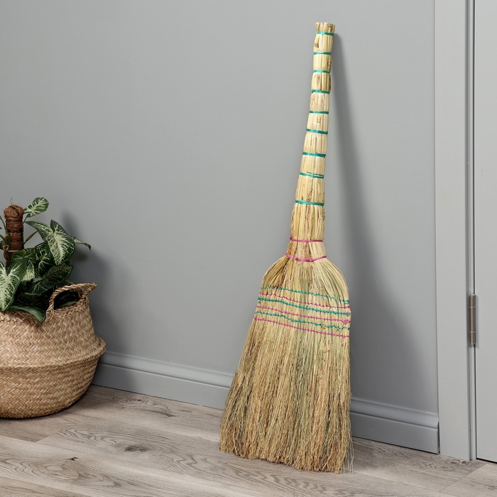 Веник 3-х лучевой 6-ти прошивной «Сорго», 400 г, 95 см, нить