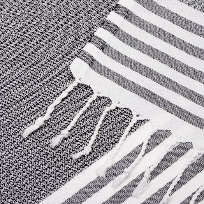 Полотенце - пештемаль пляжное Waffle, 100×180 см, 100 % хлопок, 211 г/м², серое