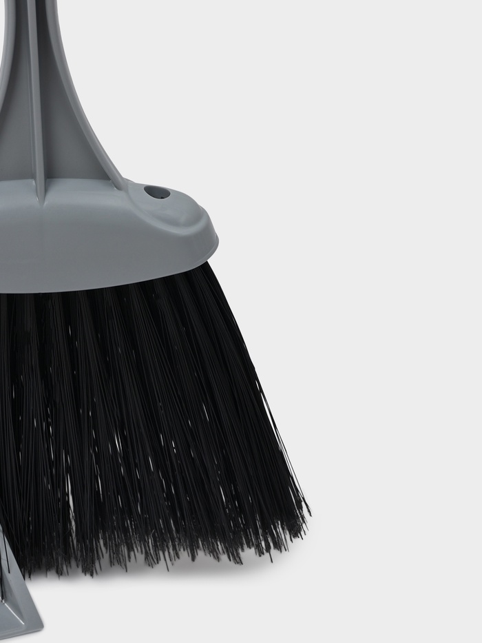 Веник с совком Альтернатива «Комфорт», пластик, МИКС