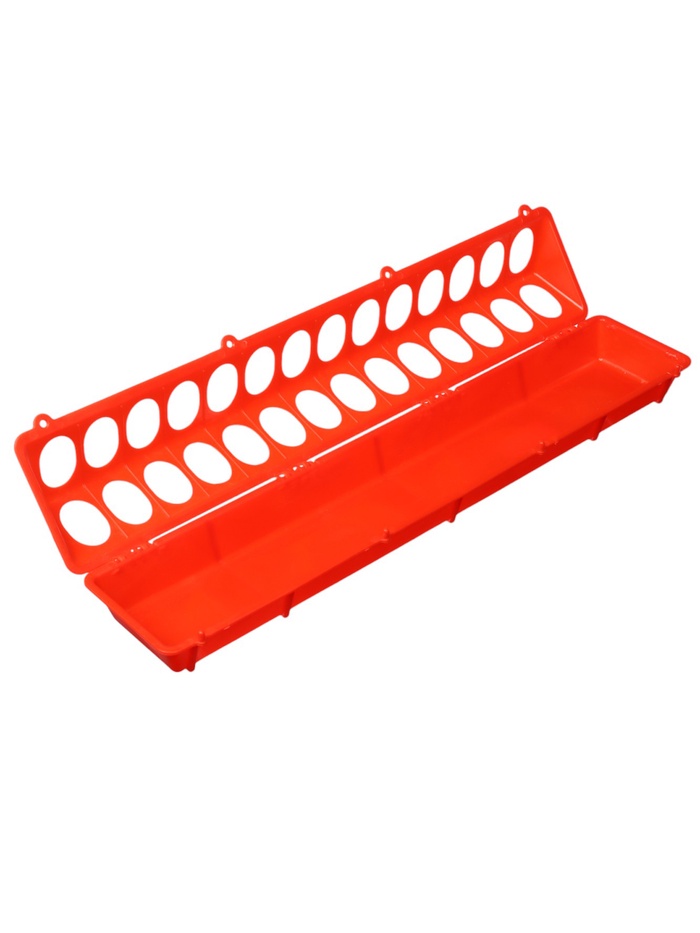 Кормушка - поилка для перепелов, 50×11×7, пластик, лотковая, 28 ячеек