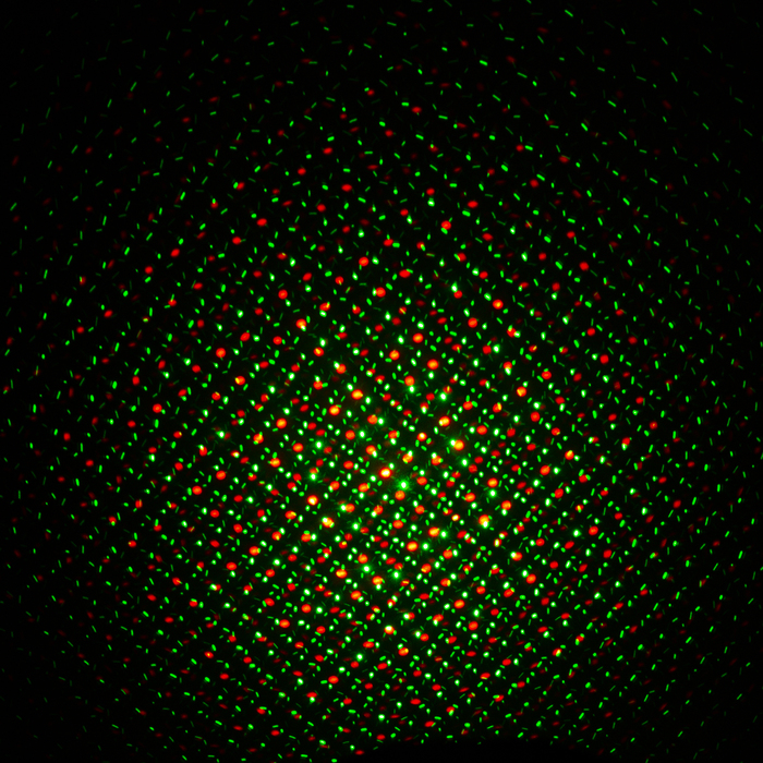 Световой прибор «Точки» 5 см, лазер, свечение красное/зелёное, 3 В