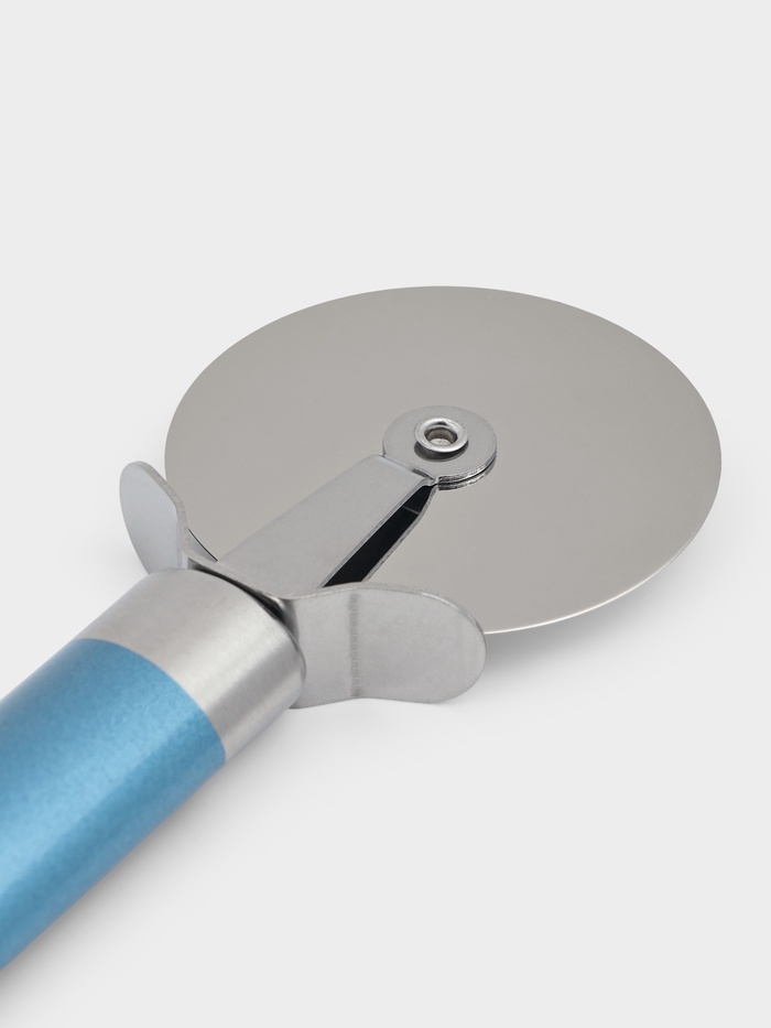 Нож для пиццы и теста Доляна Lagoona, 19 см, нержавеющая сталь, голубой