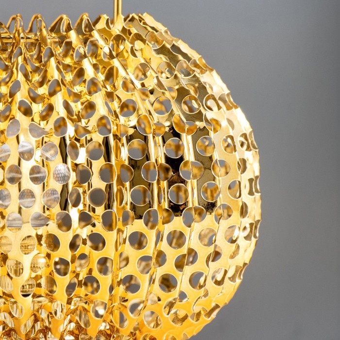 Ночник «Деки» LED от батареек 2хААА золото 19×19×17 см RISALUX