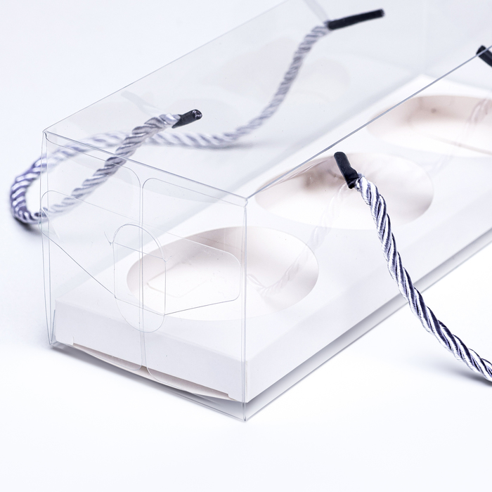 Кондитерская упаковка для кексов, белая 22.5×7.8×7.8 см