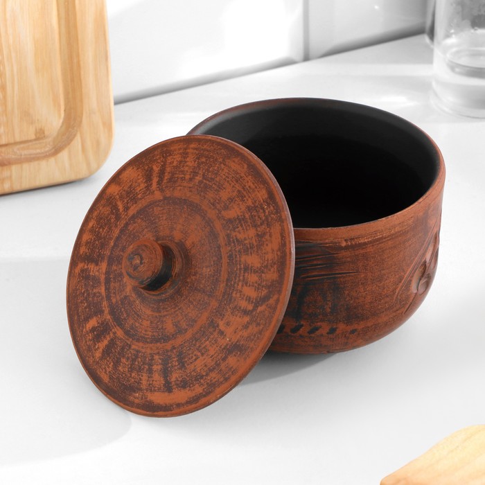 Горшок для запекания «Колос», 350 мл, красная глина