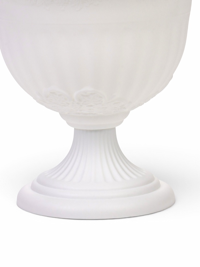 Вазон для цветов «Венеция», 600 мл, d=14 см, h=14 см, пластиковый, белый