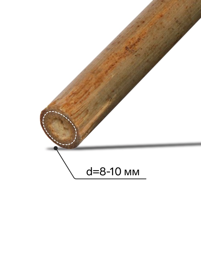 Колышек для подвязки растений, h=75 см, d=8-10 мм, бамбук, Greengo