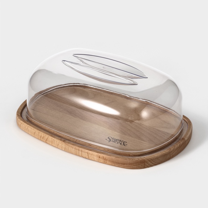 Хлебница Rosemary, 27×18.5×10 см, пластик, деревянное дно