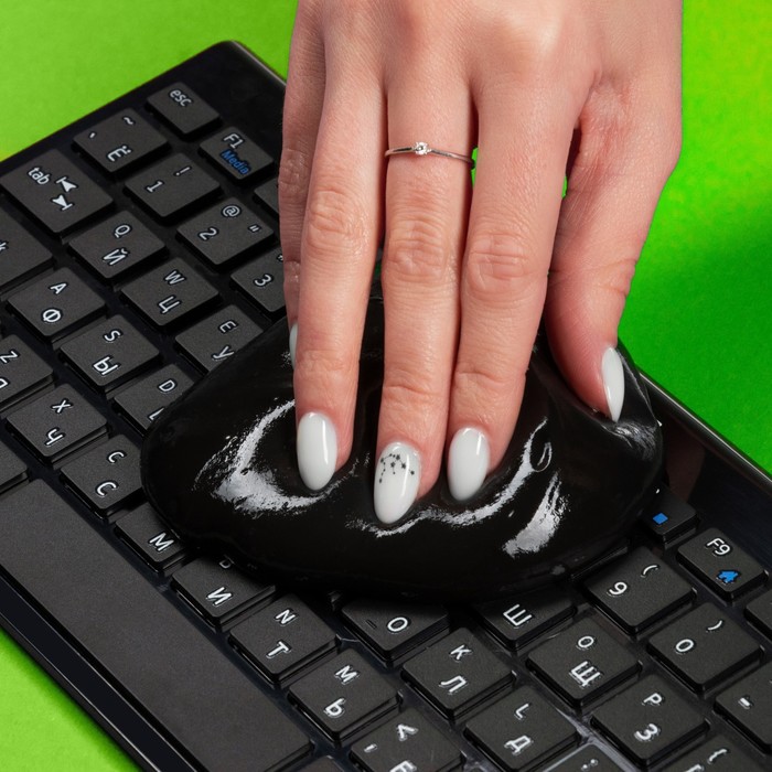 Автомобильный очиститель гель-слайм «лизун» Grand Caratt, черный, 100 г