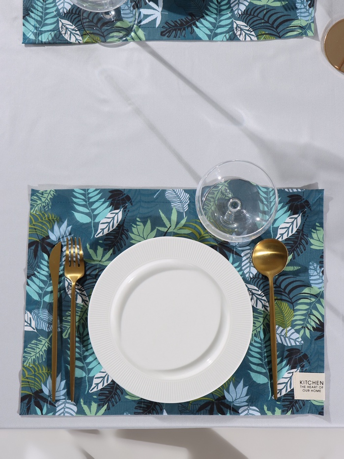 Набор салфеток «Этель. Папоротник», 30×40 см - 2 шт., сатин 110 г/м²