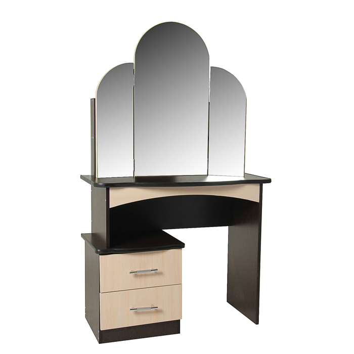 Стол косметический «Диана», 1550×900×480 мм, цвет венге/дуб молочный