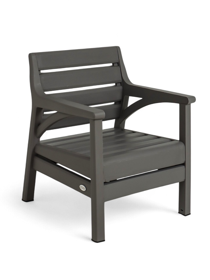 Набор садовой мебели «Евпатория»: 2 кресла, стол, трёхместный диван, серый