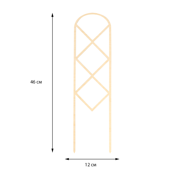 Шпалера, 46×12 см, дерево, «Буби», Greengo