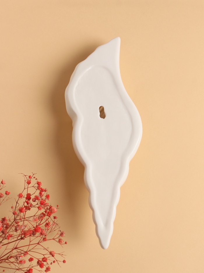 Декор настенный-ваза, панно TAKE IT EASY «Ракушка», 28×10.3 см, белый