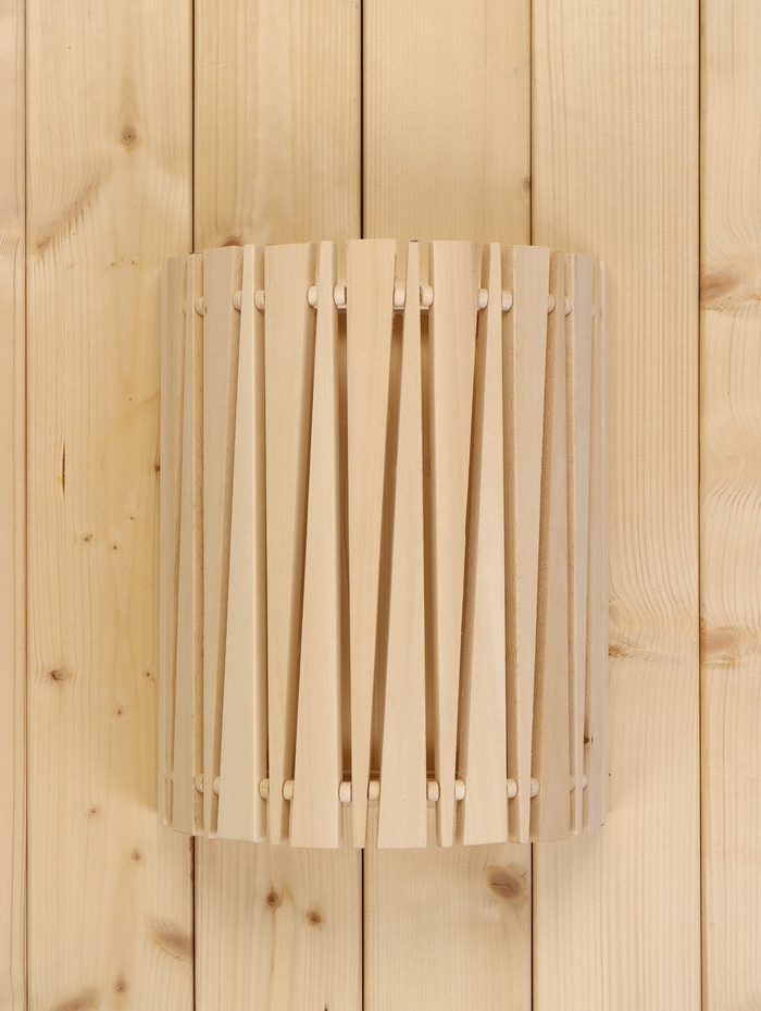 Абажур для бани и сауны «Треугольники», липа, 31×26.5×13 см, настенный, угловой, «Добропаровъ»