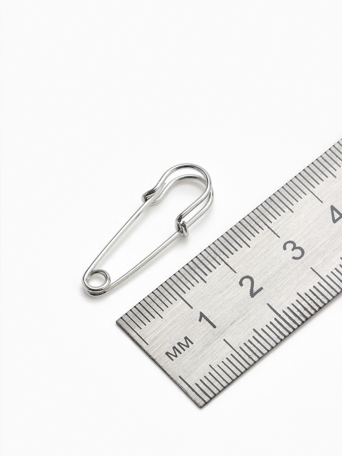 Булавка 3×1 см (набор 5 шт.), СМ-208, цвет серебра