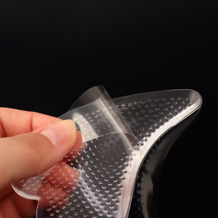 Супинаторы для обуви, на клеевой основе, силиконовые, 10×7 см, пара, прозрачные