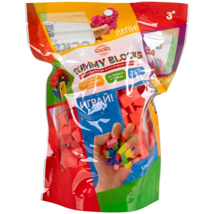 Конструктор — пластилин Gummy Blocks, красный