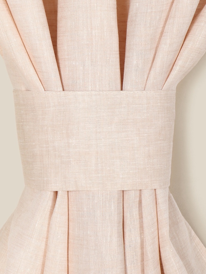 Комплект штор для кухни SL HOME Gloomy, 140×180 см-2 шт., подхваты 2 шт., лён 100%,180 г/м²