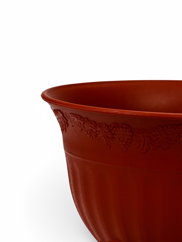 Вазон для цветов «Венеция», 600 мл, d=14 см, h=14 см, пластиковый, коричневый