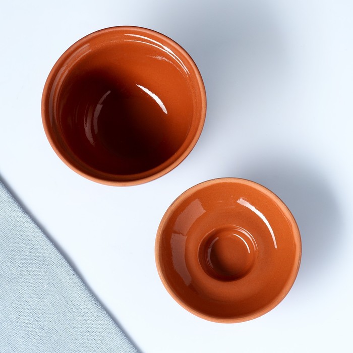 Горшок для запекания Кунгурская керамика «Застолье», 400 мл, коричневый