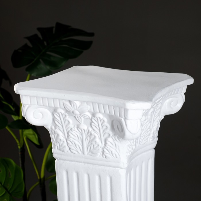 Колонна декоративная «Античная», гипс, белый, 64×25.5 см