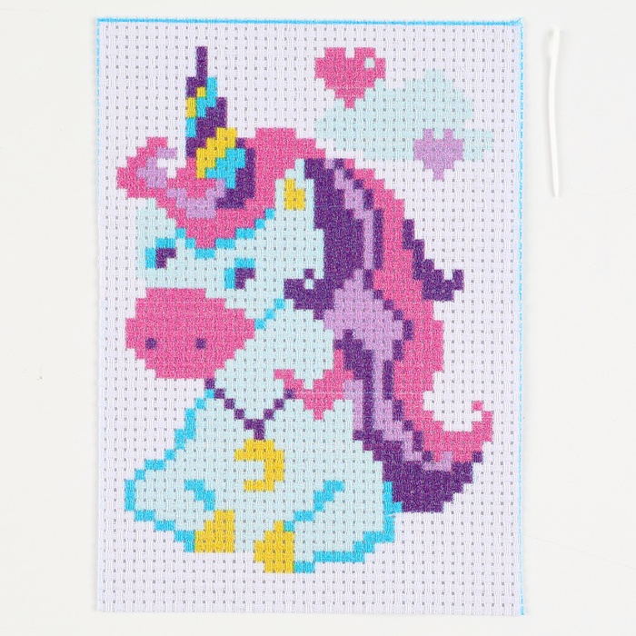 Вышивка крестиком для детей «Единорог», набор для творчества