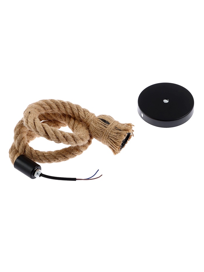 Патрон подвесной, E27, 1 м, 220 В, материал джут