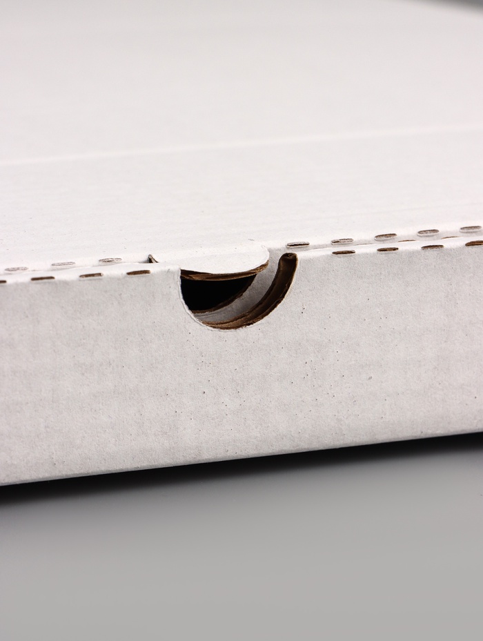 Коробка для пиццы, белая, 50×50×4 см