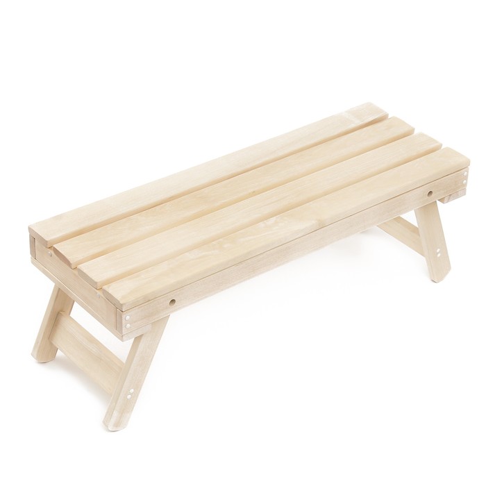 Лавка деревянная, 120×44×43 см, липа, складная