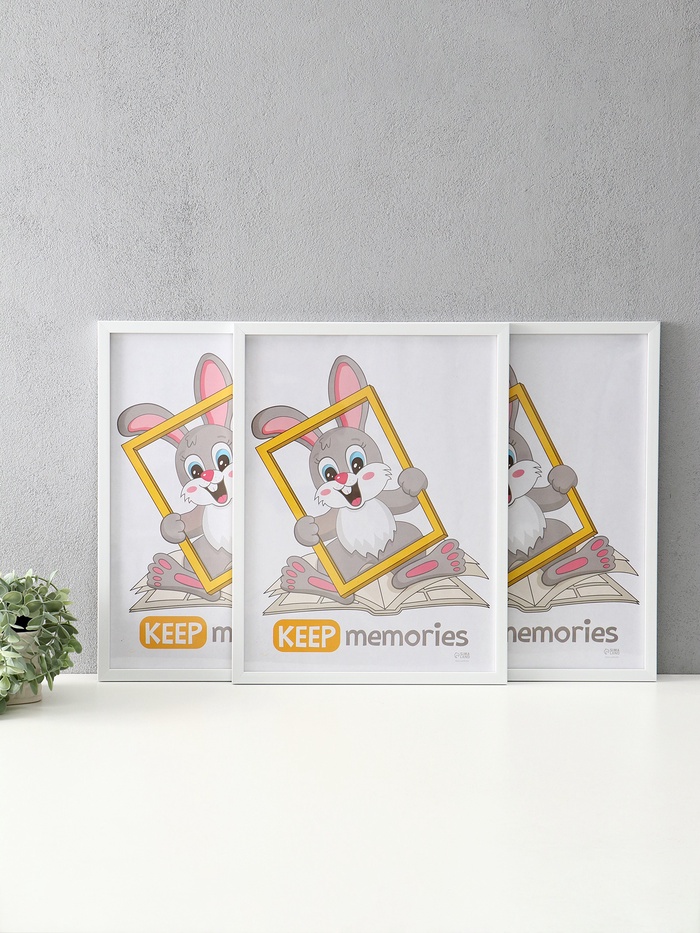 Набор фоторамок для фото 30×40 см Keep memories «Формат», 3 шт., (пластиковый экран), белый