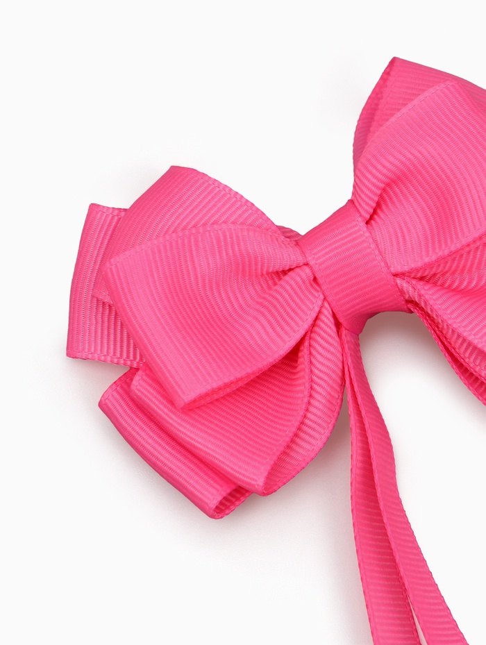 Бант для волос на заколке с лентами, розовый, Коты аристократы