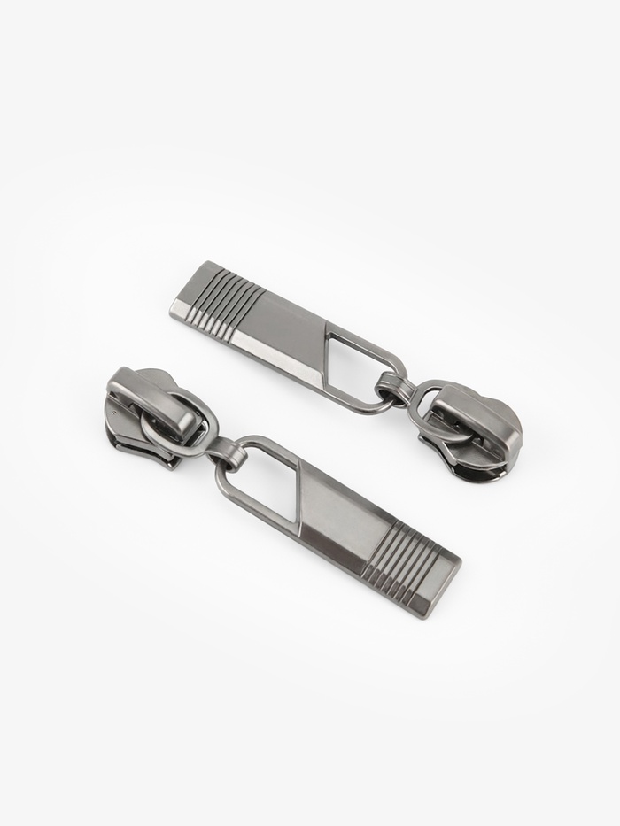 Бегунок автоматический для молнии «Трактор», №5, 10 шт., цвет чёрный никель