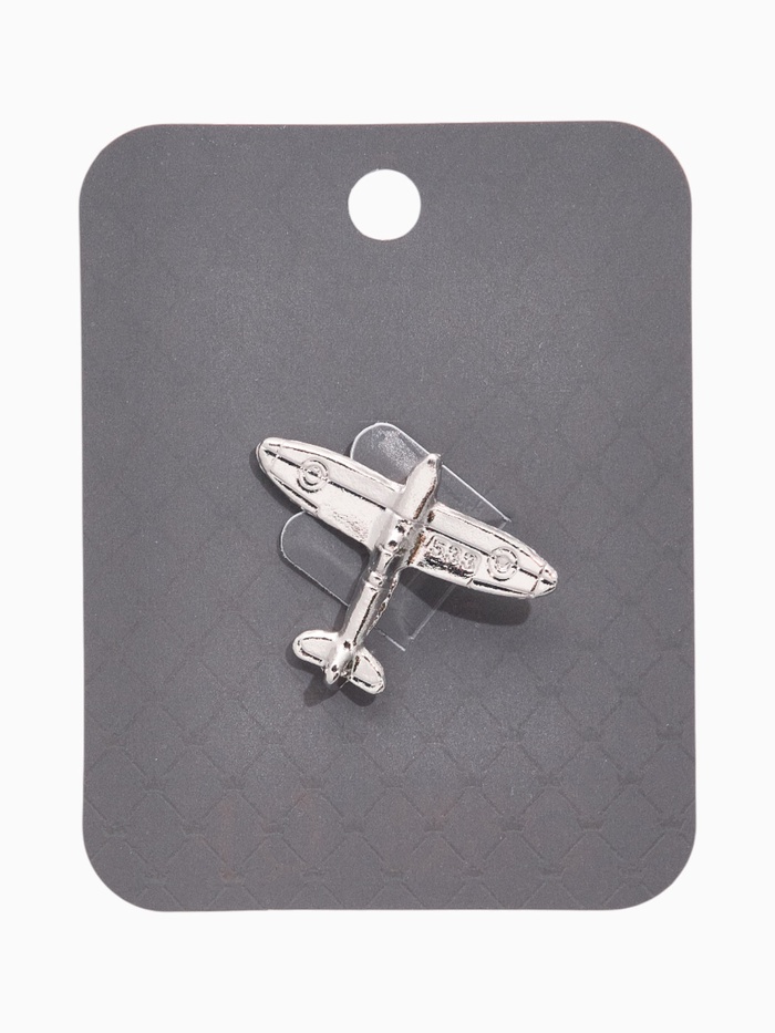 Значок «Самолёт», цвет серебро