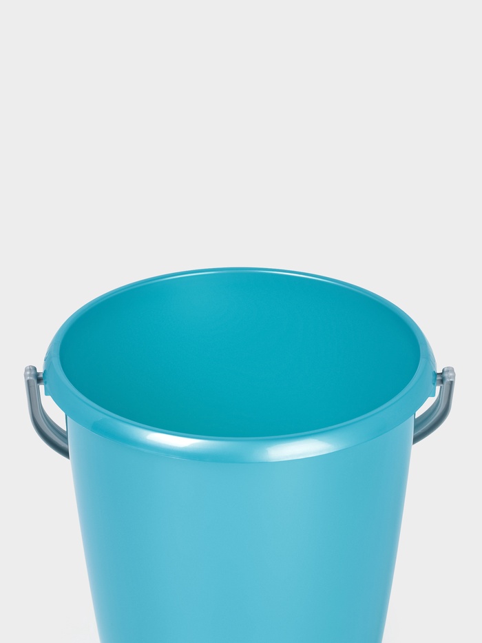 Ведро с крышкой «Соло», 3 л, перламутровое бирюзовое