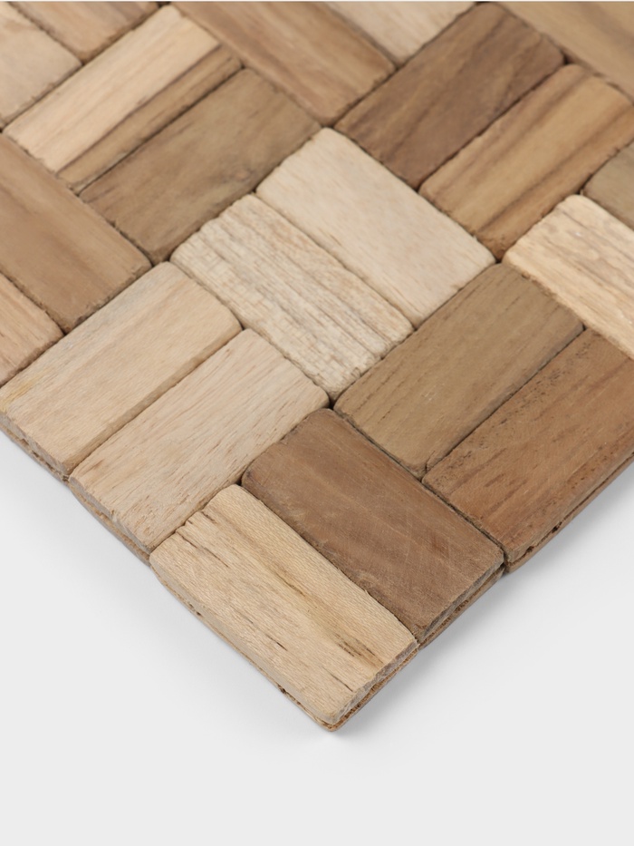 Коврик из тикового дерева, 30×20×0.7 см