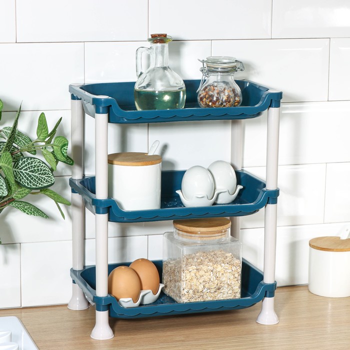 Этажёрка настольная 3 яруса «Пастель», МИКС