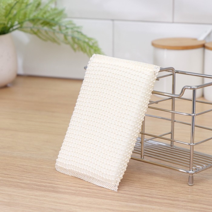 Губка для посуды Доляна «Ячейки», 13×9×1.7 см