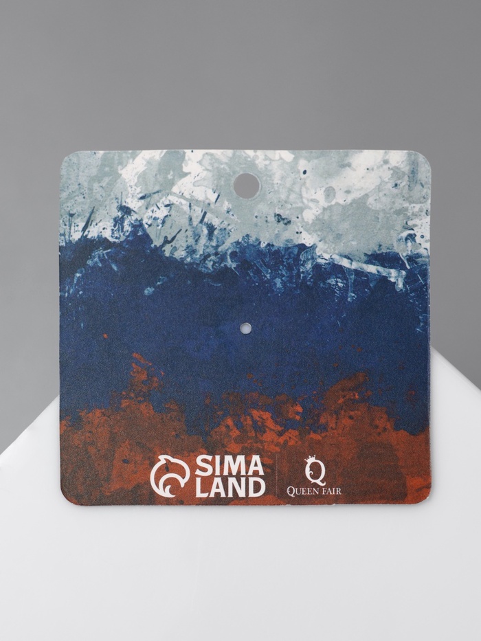 Значок «Звезда» с флагом России, цветной в серебре