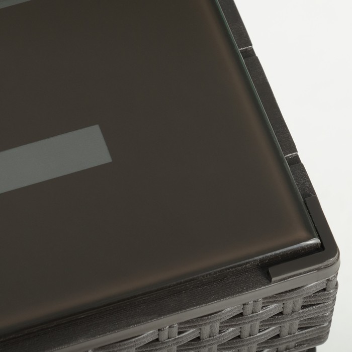 Набор садовой мебели «Калифорния», 2 кресла, стол, тёмно-коричневый