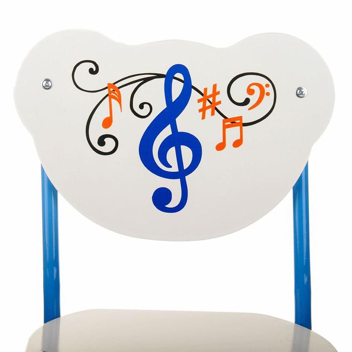 Стул детский регулируемый «Кузя. Нотка», группа роста 1 – 3, цвет синий