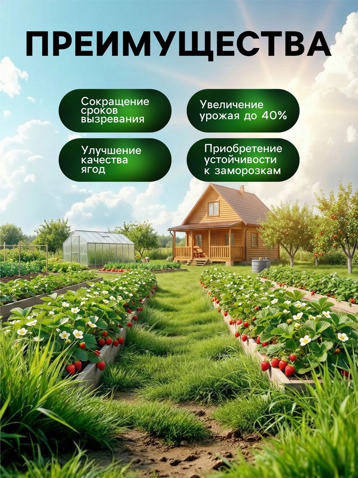 Органическое удобрение для клубники и земляники Greenlife, 500 мл